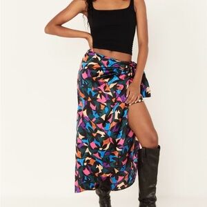 Show Me Your Mumu Mosaic Colorful Abstract Print Skirt
